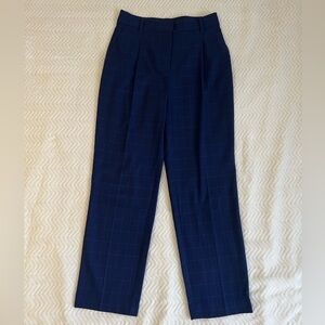 Nine West Dark Blue Plaid Pants